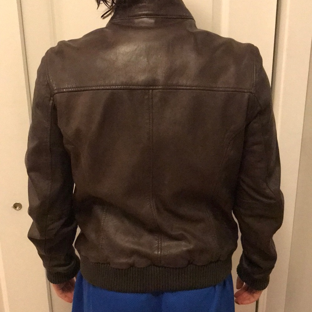 Lucky Brand genuine leather bomber jacket - Picture 4 of 5